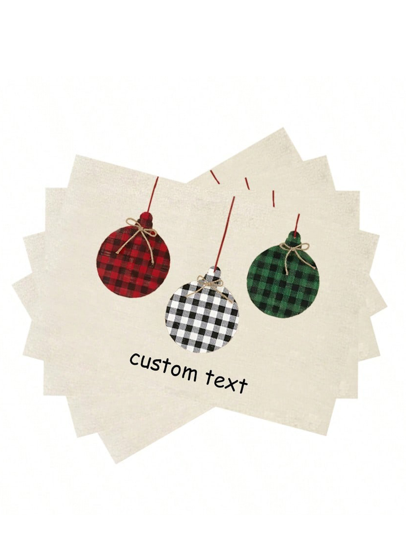 DIY Plaid Christmas Placemats